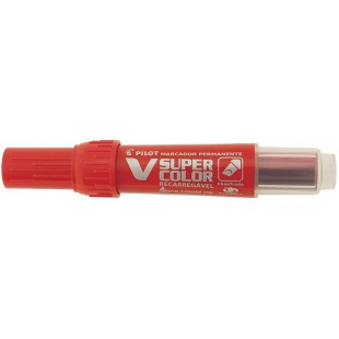 - Ecriture - Marqueur Permanent V-Super Color pointe biseautee moyen rouge