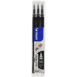 Lot de 3 : PILOT - Ecriture - recharges Pilot FriXion Noir-0.7mm