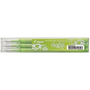 Lot de 3 : Pilot Frixion Ball Recharges pour Roller Encre Gel Thermosensible Pointe Moyenne Citron Vert