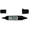 PILOT Lot de 6 Marqueurs permanent TWIN Marker Jumbo Pte Biseau et Pte Ogive Noir