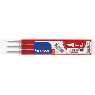 Lot de 3 : Pilot - FriXion Point - recharges - Rouge - Pointe Fine