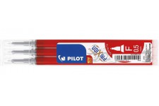 Lot de 3 : Pilot - FriXion Point - recharges - Rouge - Pointe Fine