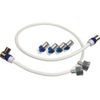 Câble antenne coaxial Coax Mâle (IEC) - Coax Femelle (IEC) 0.5 m Blanc