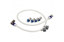 Câble antenne coaxial Coax Mâle (IEC) - Coax Femelle (IEC) 0.5 m Blanc