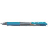 Lot de 12 : Pilot G207 Stylo Roller a encre gel et pointe retractable de 0,7mm Single bleu ciel