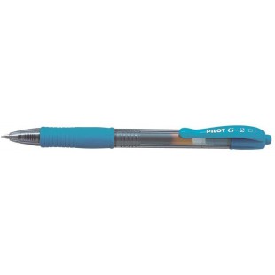 Lot de 12 : Pilot G207 Stylo Roller a encre gel et pointe retractable de 0,7mm Single bleu ciel