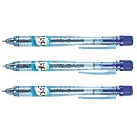 PILOT Lot de 3 Stylos bille B2P ECOBALL Begreen rechargeable Pointe Moyenne bleu