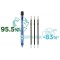 PILOT Stylos bille B2P ECOBALL Begreen rechargeable Pointe Moyenne bleu