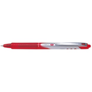 PILOT Stylo Roller Encre Liquide V-BALL 7 RT Retractable Pte Moyenne Rouge