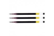 PILOT Lot de 3 Recharges bille Encre Gel pour Stylo G2 1 mm Noir