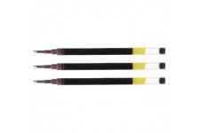 PILOT Lot de 3 Recharges bille Encre Gel pour Stylo G2 1 mm Noir