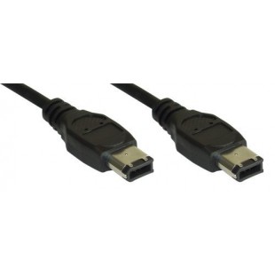 câble FireWire InLine®, IEEE1394 6 broches mâle / mâle, noir, 0.5m