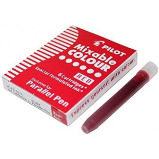 PILOT - Ecriture - Boite de 6 cartouches Rouge Pilot pour Parallel Pen