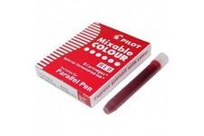 PILOT - Ecriture - Boite de 6 cartouches Rouge Pilot pour Parallel Pen