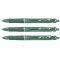 PILOT Lot de 3 Stylos a  Bille Acroball Begreen Pointe Moyenne Vert