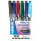 Pilot - V-Sign Pen - Feutre d'ecriture - Pochette de 6 - Noir/Bleu/Rouge/Vert/Violet/Turquoise - Pointe moyene & V-sign pen x 3 