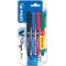 Pilot - V-Sign Pen - Feutre d'ecriture - Pochette de 6 - Noir/Bleu/Rouge/Vert/Violet/Turquoise - Pointe moyene & V-sign pen x 3 