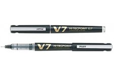 PILOT Rollers Rechargeable Hi-TechPoint V7 Begreen Pte Moyenne Encre liquide Noir