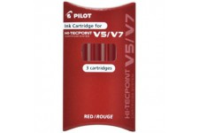 PILOT Set pack 3 Cartouches V5/7 Rechargeable Rouge