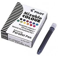 PILOT Lots de 12 cartouches d'encre pour stylos Parallel 12 couleurs