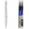 Pilot - FriXion Ball LX - Roller encre thermosensible - Coffret Cadeau - Argent - Pointe Moyenne & Frixion Ball Set de 3 Recharg