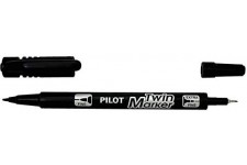 PILOT Marqueurs TWIN MARKER BEGREEN indelibile noire 2 pointes ogives fine et moyenne