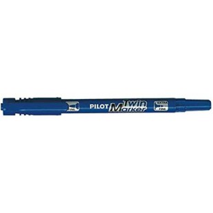 PILOT Marqueurs TWIN MARKER indelibile bleue 2 pointes ogives:fine et moyenne