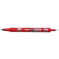 PILOT Marqueurs TWIN MARKER BEGREEN indelibile rouge 2 pointes ogives:fine et moyenne