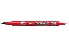 PILOT Marqueurs TWIN MARKER BEGREEN indelibile rouge 2 pointes ogives:fine et moyenne