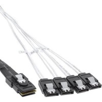 câble InLine® SAS, Mini SAS SFF8087 4x SATA, 1: 1, OCR, 0.5m
