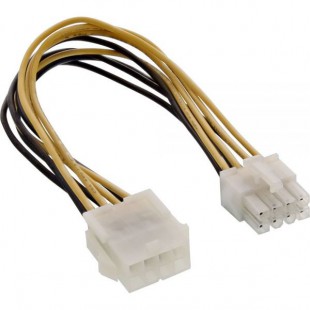 extension de puissance InLine® interne, PSU 8pol à la carte mère. Homme / femme, 0.2m