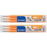 Lot de 3 : PILOT Recharges pour roller FRIXION BALL BLS-FR7 abricot