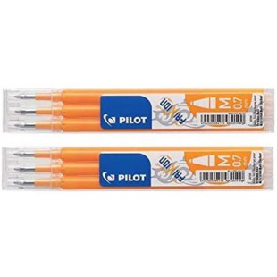 Lot de 3 : PILOT Recharges pour roller FRIXION BALL BLS-FR7 abricot