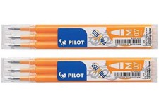 Lot de 3 : PILOT Recharges pour roller FRIXION BALL BLS-FR7 abricot