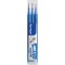 Lot de 3 : Pilot Chaleur / Friction De La Ligne De Milieu Frixion Effacable Recharge Bille Roulante Pointe De 0.7mm - Bleu Ciel
