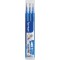 Lot de 3 : Pilot Chaleur / Friction De La Ligne De Milieu Frixion Effacable Recharge Bille Roulante Pointe De 0.7mm - Bleu Ciel