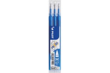 Lot de 3 : Pilot Chaleur / Friction De La Ligne De Milieu Frixion Effacable Recharge Bille Roulante Pointe De 0.7mm - Bleu Ciel