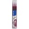 Lot de 3 : Pilot De Ligne De Chaleur Moyen Frixion / Friction Effacable Recharge Bille Roulante Pointe De 0.7mm - Vin Rouge