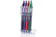 Pilot Pen 2605S4E Lot de 4 stylos a encre gel G2 Noir/rouge/bleu/vert