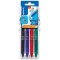 PILOT - 1 Etui Chevalet de 4 rollers FriXion Clickers Pointe Moyenne 0.7 mm. Assortis Noir. Bleu. Rouge. Vert