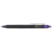 PILOT- BLRT-FR7-1 Stylo Frixion Point Clicker Violet - Pointe Ultra-Fine 0.5 mm - Encre Effacable