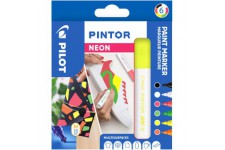 PILOT - Pochette de 6 Pintor - Marqueurs Peinture Multi-Supports a  Base d'Eau, Sechage Rapide - Textile, Verre, Bois, Pierre, D