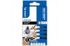 PILOT - Pochette de 4 Pintor - Marqueurs Peinture Multi-Supports a  Base d'Eau, Sechage Rapide - Textile, Verre, Bois, Pierre, D