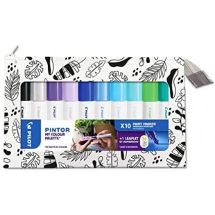 PILOT - Malette personalisable de 10 Pintor - Marqueurs Peinture Multi-Supports a  Base d'Eau, Sechage Rapide - Textile, Verre, 