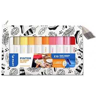 PILOT - Malette personalisable de 10 Pintor - Marqueurs Peinture Multi-Supports a  Base d'Eau, Sechage Rapide - Textile, Verre, 
