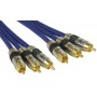 InLine® Cinch Kabel AUDIO / VIDEO, PREMIUM, connecteurs plaqués or, 3x RCA M / M, 10m