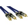 InLine® Cinch Kabel AUDIO, PREMIUM, connecteurs plaqués or, 2x RCA M / M, 7m