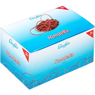 Laufer 50541 elastiques Rondella No. 10, diametre 65 mm, carton de 1kg, rouge, particulierement durable