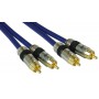 InLine® Cinch Kabel AUDIO, PREMIUM, connecteurs plaqués or, 2x RCA M / M, 5m