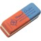 Laufer 00440 DOPPEL-Laufer Universal 0440 Effaceur, Gomme en caoutchouc, Rouge/bleu classique, Gommes biseautees